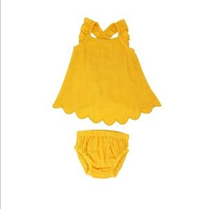 L’ovedbaby Organic Muslin Tunic Set in Saffron